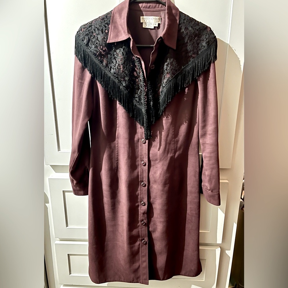 Vintage Suede button up dress